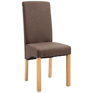 Jídelní židle 6 ks hnědé textil - Jídelní židle