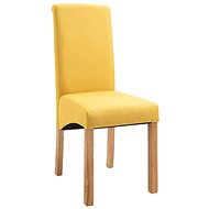 Jídelní židle 6 ks žluté textil - Jídelní židle