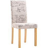 Jídelní židle 6 ks krémové textil - Jídelní židle
