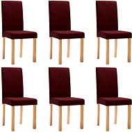 Jídelní židle 6 ks vínové textil - Jídelní židle