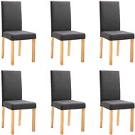 Jídelní židle 6 ks tmavě šedé textil - Jídelní židle
