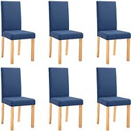 Jídelní židle 6 ks modré textil - Jídelní židle