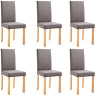 Jídelní židle 6 ks taupe textil - Jídelní židle