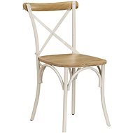 Židle s křížem 6 ks bílé masivní mangovníkové dřevo - Jídelní židle