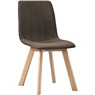 Jídelní židle 6 ks hnědé textil - Jídelní židle