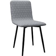 Jídelní židle 6 ks světle šedé textil - Jídelní židle