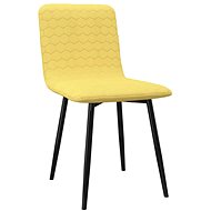 Jídelní židle 6 ks žluté textil - Jídelní židle