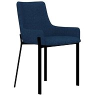 Jídelní židle 6 ks modré textil - Jídelní židle