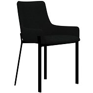 Jídelní židle 4 ks černé textil - Jídelní židle