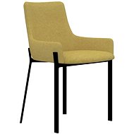 Jídelní židle 6 ks žluté textil - Jídelní židle
