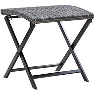 Folding Chair Polyrattan Grey 45773 - Stool