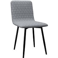 Jídelní židle 4 ks světle šedé textil - Jídelní židle
