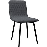 Jídelní židle 4 ks tmavě šedé textil - Jídelní židle