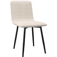 Jídelní židle 4 ks krémové textil - Jídelní židle