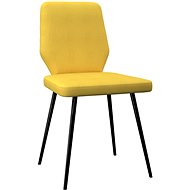 Jídelní židle 2 ks žluté textil - Jídelní židle