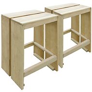 Garden Bar Stools 2 pcs Impregnated Pine Wood 44911 - Garden Stool