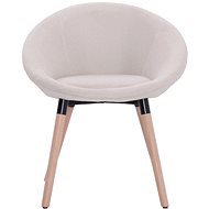 Jídelní židle krémová textil - Jídelní židle