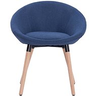 Jídelní židle modrá textil - Jídelní židle