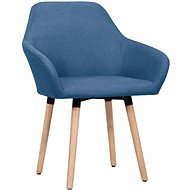 Jídelní židle 2 ks modré textil - Jídelní židle