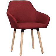 Jídelní židle 2 ks vínové textil - Jídelní židle