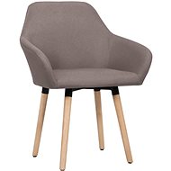 Jídelní židle 2 ks taupe textil - Jídelní židle