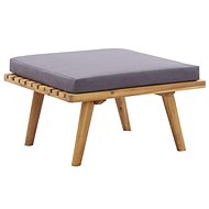 Garden Footstool with Cushion 60 x 60 x 29cm Solid Acacia 46674 - Footstool