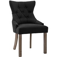 Jídelní židle 2 ks černé textil - Jídelní židle
