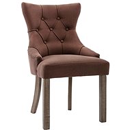 Jídelní židle 2 ks hnědé textil - Jídelní židle