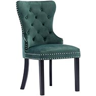 Jídelní židle 2 ks tmavě zelené samet - Jídelní židle