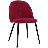 Jídelní židle 2 ks vínové textil - Jídelní židle