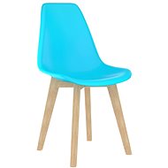 Jídelní židle 6 ks modré plast - Jídelní židle