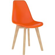 Jídelní židle 2 ks oranžové plast - Jídelní židle