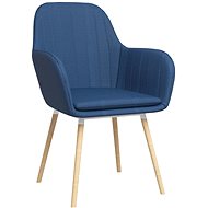 Jídelní židle s područkami 4 ks modré textil - Jídelní židle
