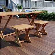 Garden Chairs 2 pcs 42 x 35 x 45cm Solid Teak Wood 245502 - Stool