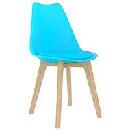 Jídelní židle 6 ks modré plast - Jídelní židle