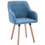Jídelní židle 4 ks modré textil - Jídelní židle