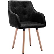Jídelní židle 4 ks černé textil - Jídelní židle
