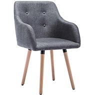 Jídelní židle 6 ks tmavě šedé textil - Jídelní židle