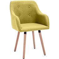 Jídelní židle 6 ks zelené textil - Jídelní židle