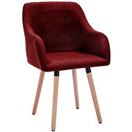 Jídelní židle 6 ks vínové textil - Jídelní židle