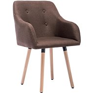 Jídelní židle 6 ks taupe textil - Jídelní židle
