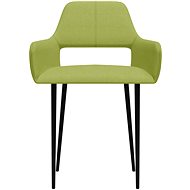 Jídelní židle 4 ks zelené textil - Jídelní židle