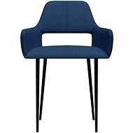 Jídelní židle 4 ks modré textil - Jídelní židle