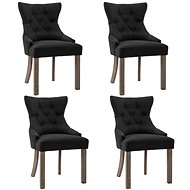 Jídelní židle 4 ks černé textil - Jídelní židle