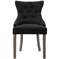 Jídelní židle 6 ks černé textil - Jídelní židle