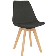 Jídelní židle 6 ks tmavě šedé textil - Jídelní židle