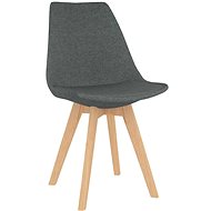 Jídelní židle 6 ks světle šedé textil - Jídelní židle