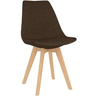 Jídelní židle 6 ks hnědé textil - Jídelní židle