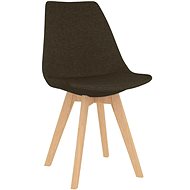 Jídelní židle 6 ks tmavě hnědé textil - Jídelní židle
