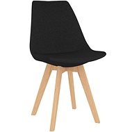 Jídelní židle 6 ks černé textil - Jídelní židle